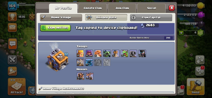 Clash of Clans (Android/iOS) SC ID- [Big Sale] TH 14 - Level 164- Heroes(34/40/12/15) - Build 8 - Cheapest price