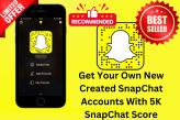 Compte Snapchat avec un score de 5000 (5k) - Qualité supérieure