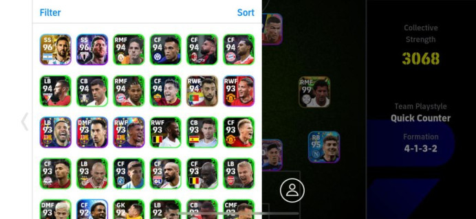 3068 Strength/Bigtime Forlán-Epic( Seedoft-Figo-Casilas)Legendary( Pires+Cafu+Cole)POTW(Vinicius+Mbappe+Halland+)Showtime( Bastoni+Bruno+Neymar