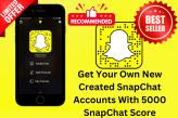 Snapchat Accounts with 5K Score Changeable username