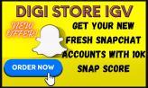 Snapchat Accounts With 10.000 (10k) Score Highest Quality