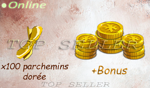 Boune : x100 Golden parchment + Top bonus - livraison 5 minutes