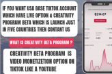 I will create tiktok creativity program beta account USA or FR base