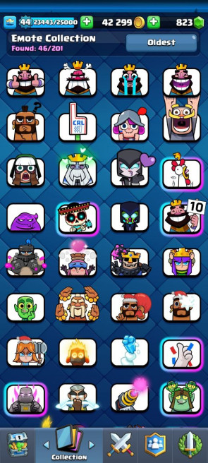 (Android/iOS) KT14 - lvl44 - Cards109/120 - Max Card 21  _lvl 13 card 6 /Emote 46 / skin tower 3