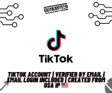 TIKTOK ACCOUNT | VERIFIED BY EMAIL | EMAIL LOGIN INCLUDED | CREATED FROM USA IP 