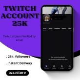 Auto delivery + Twitch [25K Followers] account + 2023 + Email access +