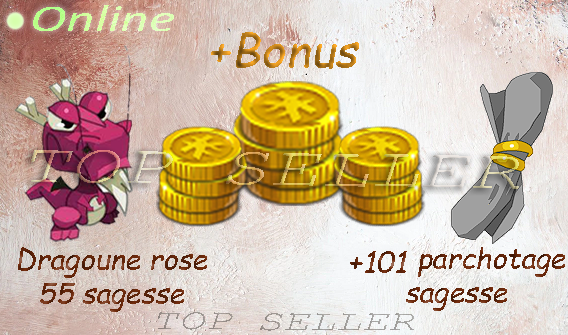 boune : Dragoune rose 55 sagesse + parchotage + 101 sagesse + bonus - livraison 5 minutes