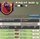 Level 22 || Name : King of War || Premium English Name Clan || Clan Capital 7 || Awesome War Log || Crystal League || Fast Delivery