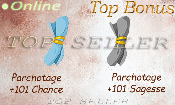 Pack Parchotage +101 chance + Parchotage +101 Sagesse + Top Bonus - Delivery time ==> 5 minutes . [ Top Seller ]