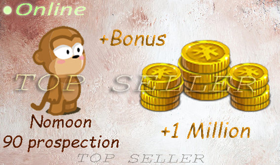 boune : Familier : nomoon 90 prospection + 1 000 000 kamas + bonus - instant delivery 