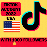 TIKTOK ACCOUNT WITH 1000 FOLLOWERS  REGISTERED  IN 2022  VERIFIED BY EMAIL (EMAIL INCLUDED) ACCOUNTS ARE REGISTERED IN USA TIKTOK ACCOUN TTIKTOK