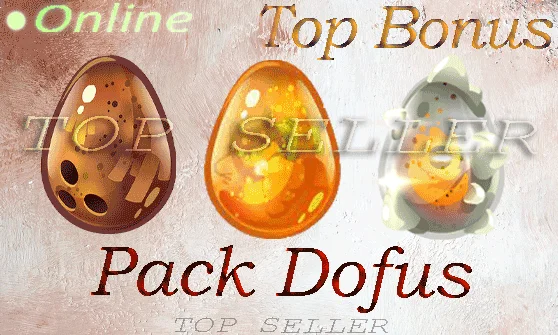 orukam : Pack 3 Dofus : Dofus cawotte + dofus dokoko + dofus argente + Top bonus - livraison instatanee