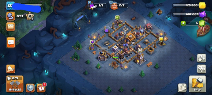 Clash of Clans (Android/iOS) SC ID- TH 12 - Level 122- Heroes(41/45/21) - Build 7 /full map nice