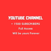 Youtube Channel with +1500 Subscribers - Full Access - Will be yours Forever - Fast Delivery