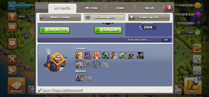 Clash of Clans (Android/iOS) SC ID- [Big Sale] TH 15- Level 153- Heroes(45/75/45/12) - Build 6 - Cheapest price