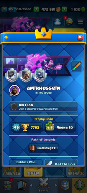 (Android/iOS) KT 14 - lvl 45 - Cards109/120 - Max Card 18 _lvl 13 card 2 /Emote 59 / skin tower  2
