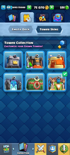 (Android/iOS) KT 14 - lvl 44 - Cards111/120- Max Card 8 _lvl 13 card 9 /Emote 45 / skin tower  3