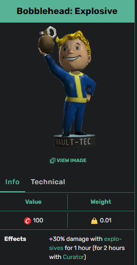Bobblehead: Explosive [+30% damage with explosives.] x1000 [Aid]