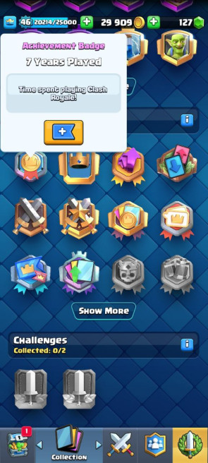 (Android/iOS) KT 14 - lvl 46 - Cards110/120 - Max Card 11 _lvl 13 card 9 /Emote 58 / skin tower 4