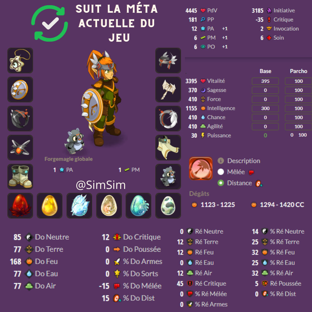 Cra Feu12PA/6PM/6PO/1200 Feu/4400pv - Exo PA PM - Full Dofus ...