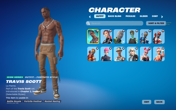 407 fortnite skins TRAVIS SCOTT-WILDCAT-MERRY MINT PICKAXE