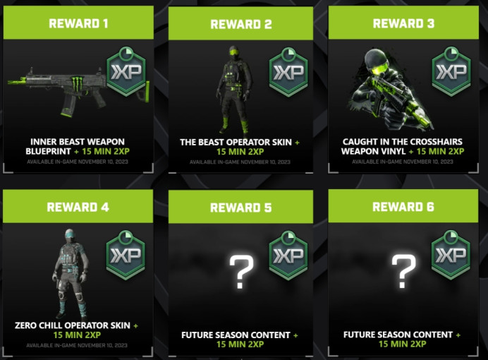 COD20 MW3 Monster Energy Code - 6 Codes