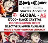 AS-Global - 17000+ Black Crystal + 100-130 Bond Summon Ticket + Selective Summon Available