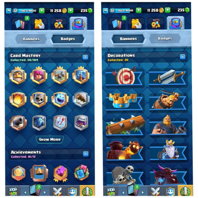 (Android/iOS) KT11 - lvl 32 - Cards103/120 - Max Card 0_lvl 13 card 2 /Emote 24 / skin tower 3 + clash of clanz Th 12