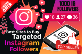 Instagram followers 1000 + fast delivery + BONUS