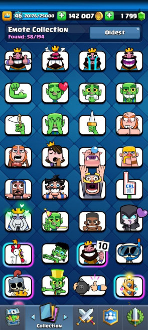 (And2oid/iOS) KT14 - lvl 46 - Cards109/120 - Max Card 32 _lvl 13 card 9 /Emote 52/ skin tower 3