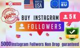 5000 Instagram HQ 5k follower on your account, non drop, Fast delivery trusted sellar.