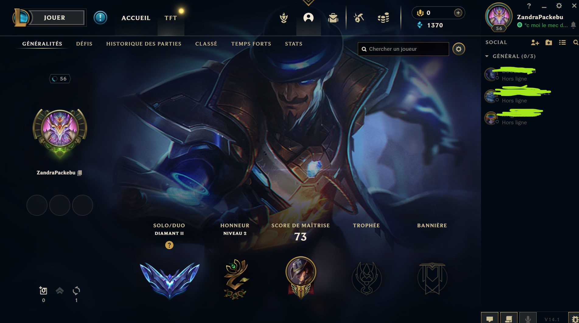 Compte League Of Legends EUW – 126+ Skins – Classé Argent 4 – PC