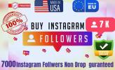 real instagram followers 7000 (7K) lifetime warranty + fast delivery + great gift.