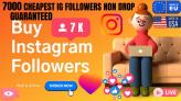 real instagram followers 7000 (7K) lifetime warranty + fast delivery + great gift.
