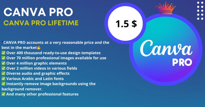 CANVA PRO SERVICE LIFE Warranty, instant delivery 