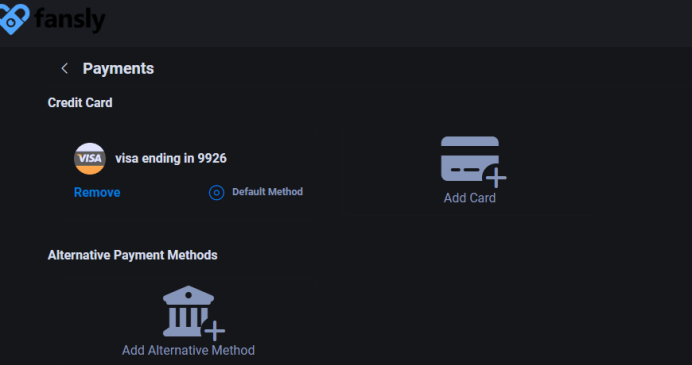fansly premium account linked with credit card you can buy anything for free