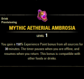 Mythic Aetherial Ambrosia +150% XP for PS4-EU