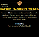 [PS4-EU]  Recipe: Mythic Aetherial Ambrosia +150%