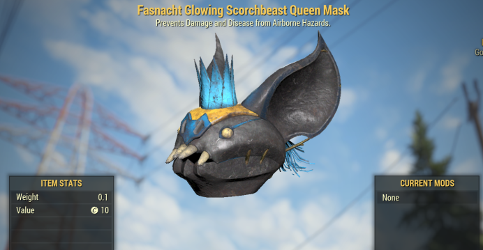 Fasnacht glowing Scorch Beast Queen mask
