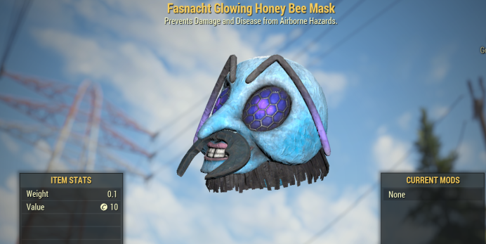 Fasnacht Glowing Honey Bee Mask