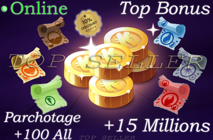 Draconiros : Kit Parchotage +100 tout les elements + 15.000.000 Kamas + Top Bonus - livraison expresse : 5 minutes