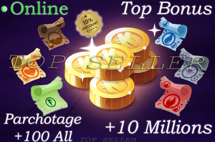 Tylezia : Kit parchotage complet +100 tout les elements + 10.000.000 kamas + Top bonus - livraison 5 minutes