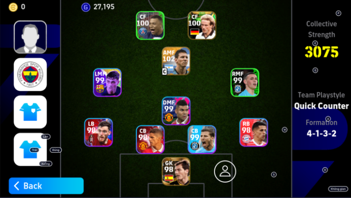 3075 Strength/ Pes(Rummenigge, Kean)-Legendary(Casillas, Gullit, Vieira, Carlos,Inzaghi,Del Piero, Koller,Bebeto)-Full pack of Messi 102-EF23