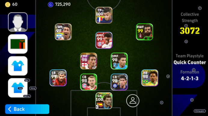 3072 Strength/2 of the best GK(Casillas,Oliver Kahn)-Epic(Del Piero,Neymar,Donnarumma,Casillas)-Legendary(Oliver Kahn,Lampard,Ferrer)-EF36