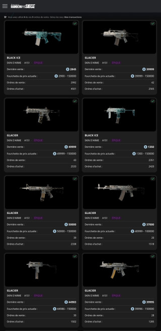 Compte r6 glacier