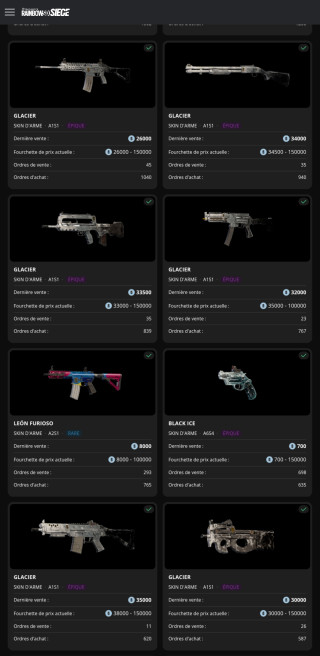 Compte r6 glacier
