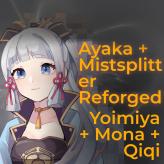AR45 - NA -26 CHARACTERS - AYAKA + MISTSPLITTER REFORGED - YOIMIYA -  MONA - QIQI - Full acces - without mail only login 