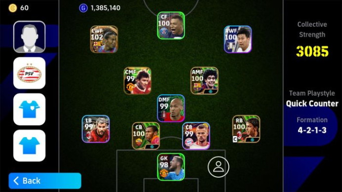 3085 Strength/ MANY LEGENDARY+EPIC-BIG TIME Ronaldinho Gaucho-Epic(Del Piero,Aldair,Maradona,Neymar Jr,Costacurta,Robson,Zamorano,Donadoni-EF43