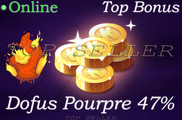 Allisteria : Dofus pourpre Augemente dommage de 47% + bonus - livraison 5 minutes