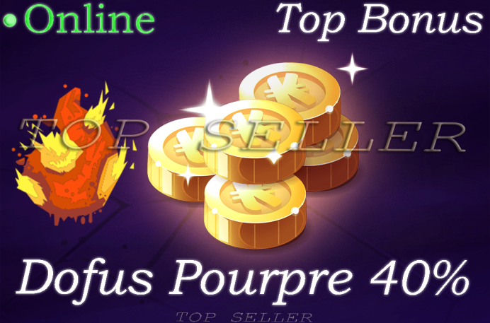 Allisteria : Dofus pourpre Augemente dommage de 40% + bonus - livraison 5 minutes